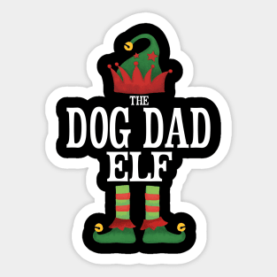 Dog Dad Elf Matching Family Group Christmas Party Pajamas Sticker